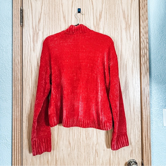 [sanctuary] red chenille mock neck sweater - Picture 2 of 3